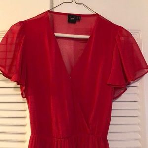 Long Red Flowy Dress